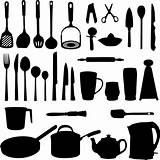 Utensils Cooking Clipart Kitchen Transparent Webstockreview Collection sketch template