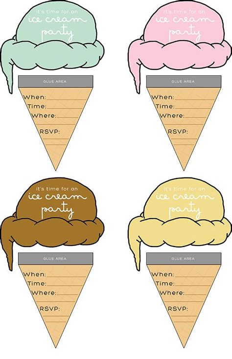 ice cream party printables