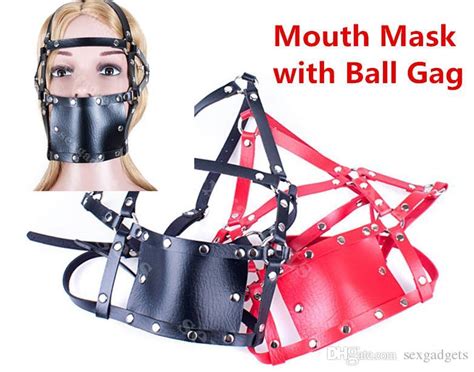 head harness mouth ball gag mask bdsm bondage gear slave