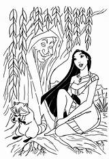Pocahontas Coloring Pages Clips Movie sketch template