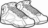 Basketball Shoe Coloring Pages Color Print Kids sketch template
