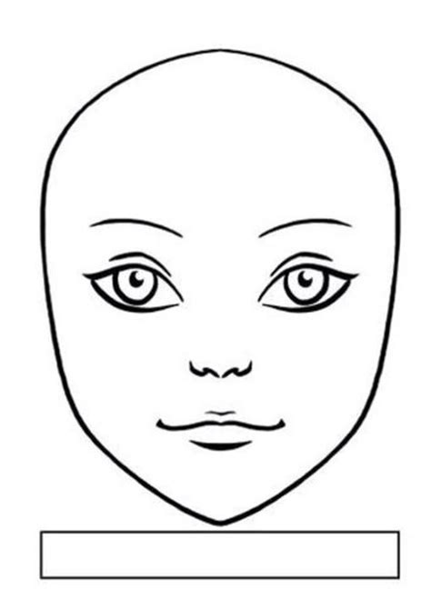 doll face painting templates