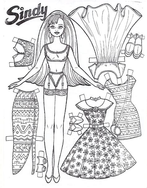 printable paper doll coloring pages