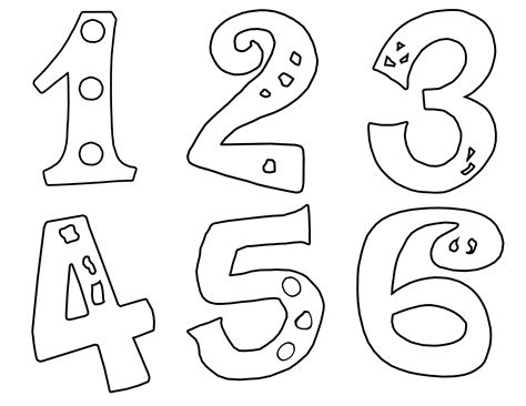 printable number coloring pages  kids  printable number
