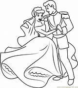 Cinderella Coloring Prince Dancing Pages Coloringpages101 sketch template
