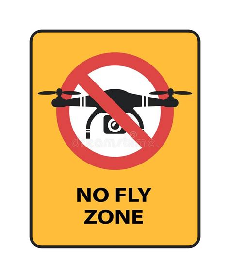drone  fly zone sign yellow prohibition sign  quadcopter isolated vector icon stock