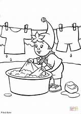 Coloring Pages Washes Noddy Clothes Cloth Printable sketch template