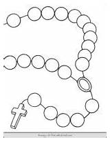 Rosary Catholic sketch template