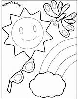 Coloring Summer Pages Preschool Printable Popular sketch template