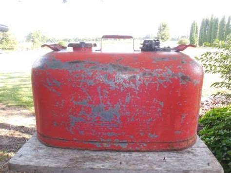 purchase vintage omc metal  gallon outboard boat motor gas fuel tank  auburn michigan