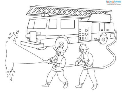fire engine coloring pages lovetoknow