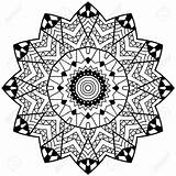 Coloring Pages Zendoodle Mandala Patterns Floral Drawn Hand Doodle Drawing Getcolorings Adult Vector Orient Simple Getdrawings Shutterstock sketch template