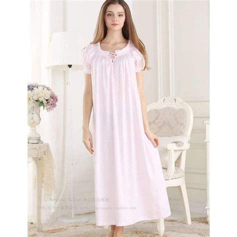 Solid Cotton Nightgown Cotton Nightgown Night Gown Historical Dresses