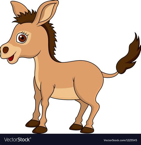 cute donkey cartoon royalty  vector image vectorstock