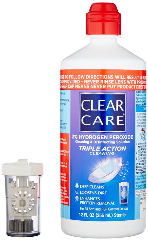 clear care cleaning disinfection solution  lens case  ounces
