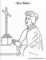Coloring Pages Saint Catholic Bakhita 8th February Playground Saints sketch template