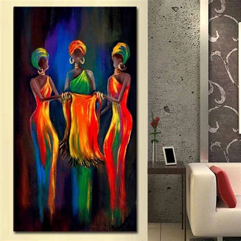 Large Figure Painting Hand Painted Abstract African Oil Canvas Painting