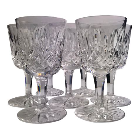 1950s Vintage Waterford Crystal Lismore Cocktail Cordial Glasses Set