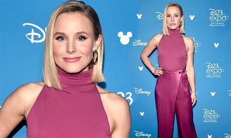 Kristen Bell Looks Chic In A Magenta Jumpsuit While Promoting Encore