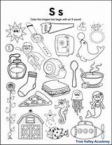 Phonics Kindergarten Objects Treevalleyacademy Seahorse Learners Crayons sketch template