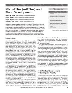 micrornas mirnas  plant development  researchgate fill  sign printable