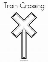 Crossing Coloring Train Railroad Signs Pages Traffic Party Signals Print Sign Blank Printable Outline Light Stop Twistynoodle Built California Usa sketch template