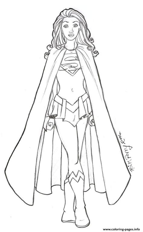 drawing   woman wearing  cape  standing   hands   hips