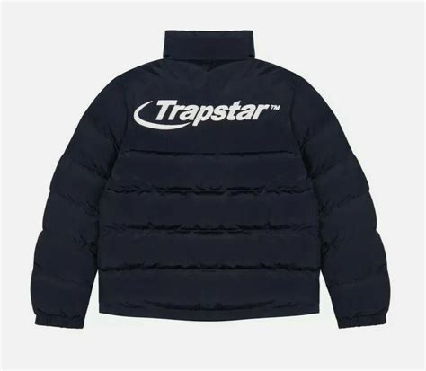 trapstar hyperdrive puffer jacket navy topflightuk