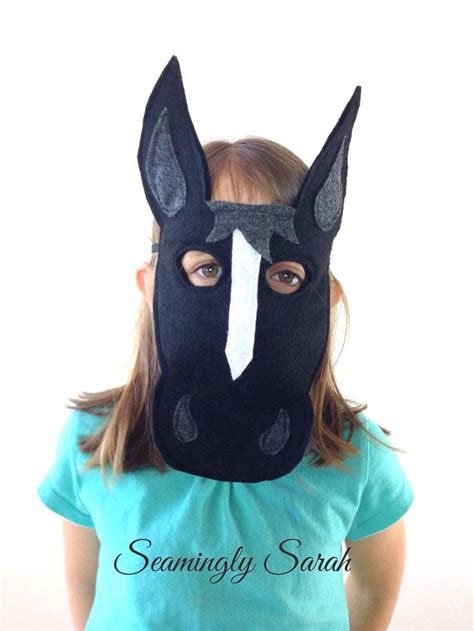 childs felt horse mask  colors  horse costume birthday