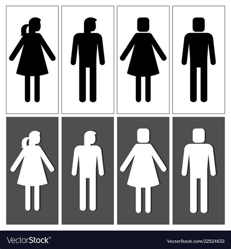 people silhouettes  signs royalty  vector image