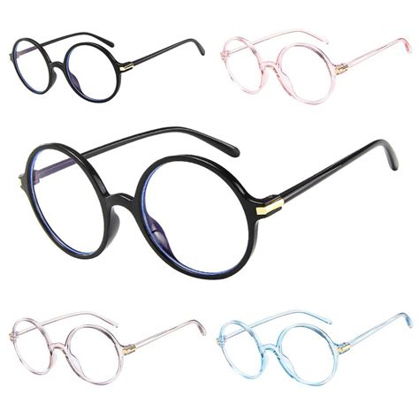 new fashion oval round clear lens glasses vintage geek nerd retro style