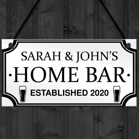 personalised bar signs  plaques home bar sign novelty gifts
