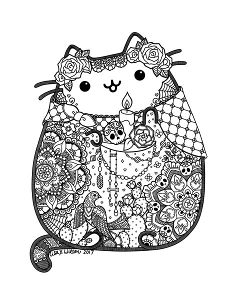 pusheen coloring pages cat coloring page halloween coloring pages