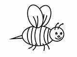 Bee Coloring Cartoon Colouring Pages Library Clipart sketch template