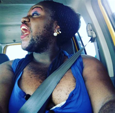 nigeria s hairiest woman queen okafor flaunts bra in risque car selfies