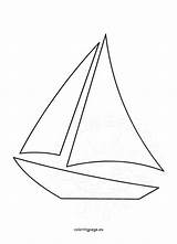Sailboat Coloringpage sketch template
