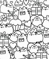 Pusheen Coloring Pages Cat Colouring Printable Book Print sketch template