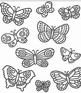Butterfly Template Printable Coloring Cut Colouring Pages Templates Crafts Patterns Easy Butterflies Kids Simple Sheets Draw Animal Needs Papillon Doverpublications sketch template