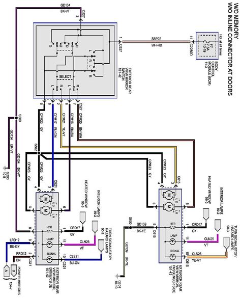 ford power mirror wiring diagram loomness