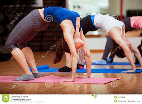 yoga   gym stock photo image  stretching
