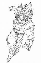 Para Colorear Goku Dibujos Vegeta Dibujo Vegetto sketch template