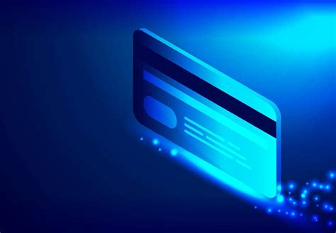 credit card  blue background  vector art  vecteezy