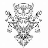 Owl Tattoo Tattoos Coloring Designs Pages Drawings Drawing Cute Line Stencils Books Tatuagem Sleeve Tattoosplendors Thigh Getdrawings Scroll Dream Baby sketch template
