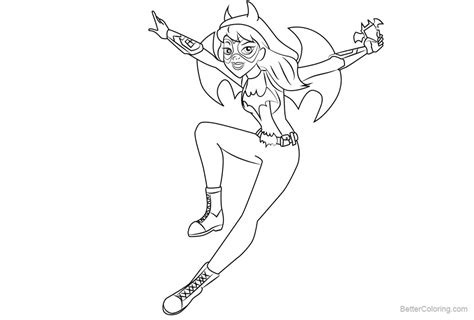 chibi batgirl coloring pages  printable coloring pages