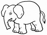 Elephant Pages Coloring Color Printable Kids sketch template