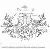 Escudo Armas Dibujo Australiano Martinique sketch template