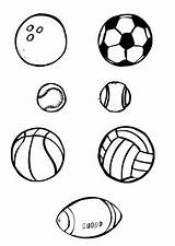 Coloring Sports Pages Edupics Kids Ball sketch template