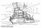 Destroyer Coloring Battleship Pages Intelligent Ship Ships Warships Transport Reasonable Russian Battle sketch template