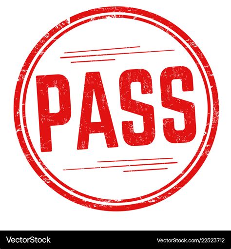 pass sign  stamp royalty  vector image vectorstock