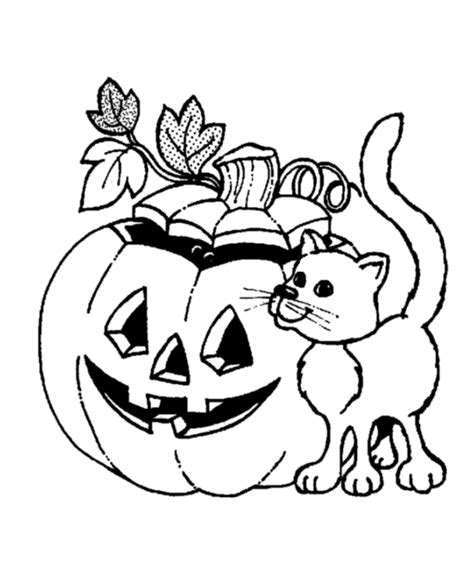halloween coloring page sheets halloween pumpkin  cat coloring
